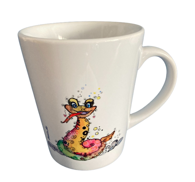 Konische Keramiktasse "Schlange"