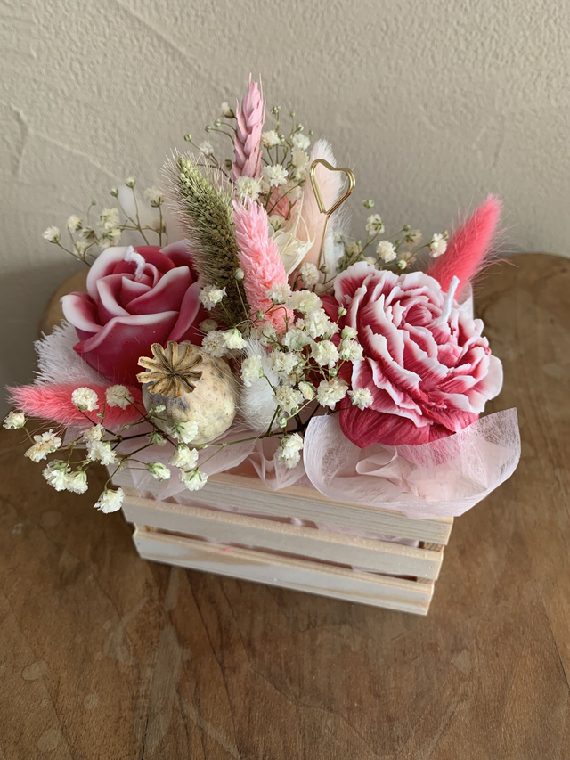 Composition florale parfumée Iris et Lavande