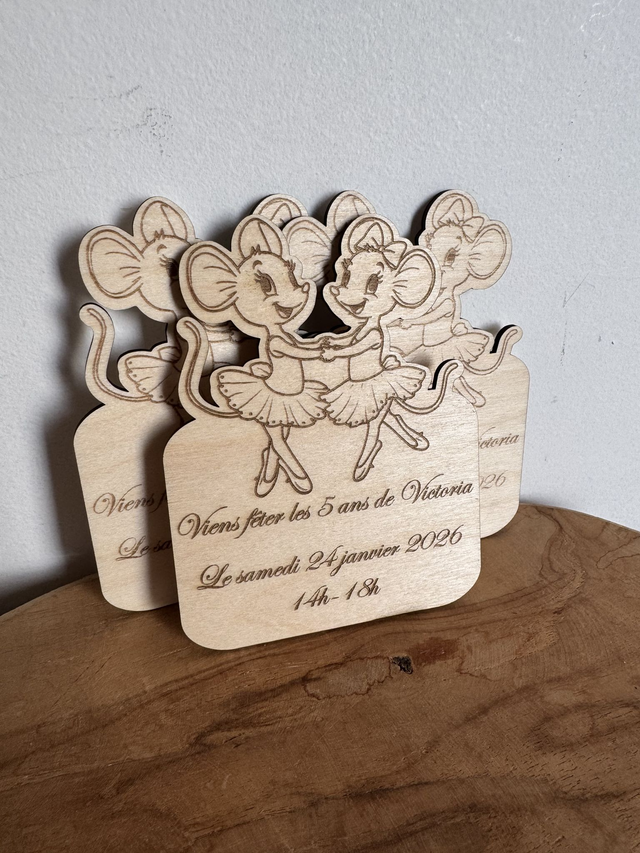 Faire-part / invitation thème : Souris