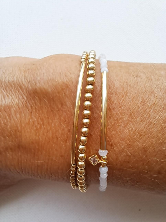 ALBA gold-filled - pierre de lune - bracelet