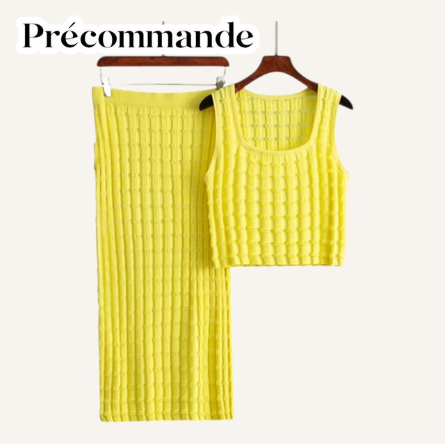 Ensemble femme FËMINA | Jaune PRÉCOMMANDE 