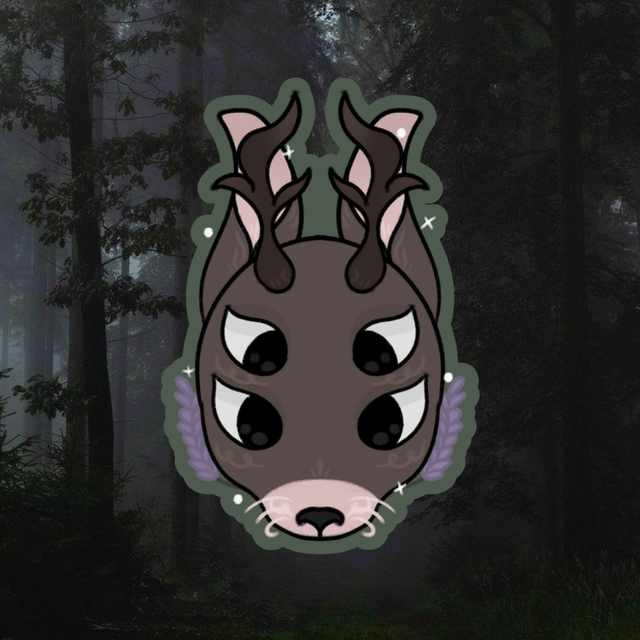 Lilac Jackalope Rabbit Sticker