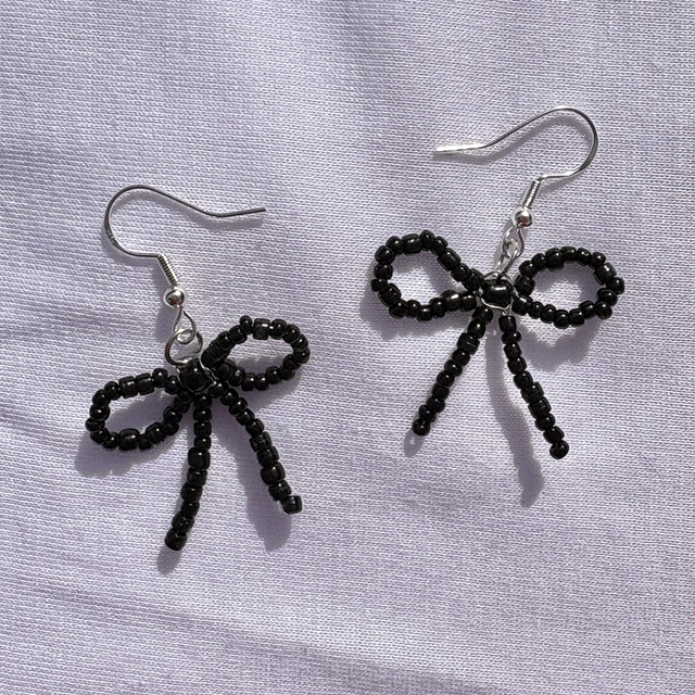 Midnight Bow Earrings