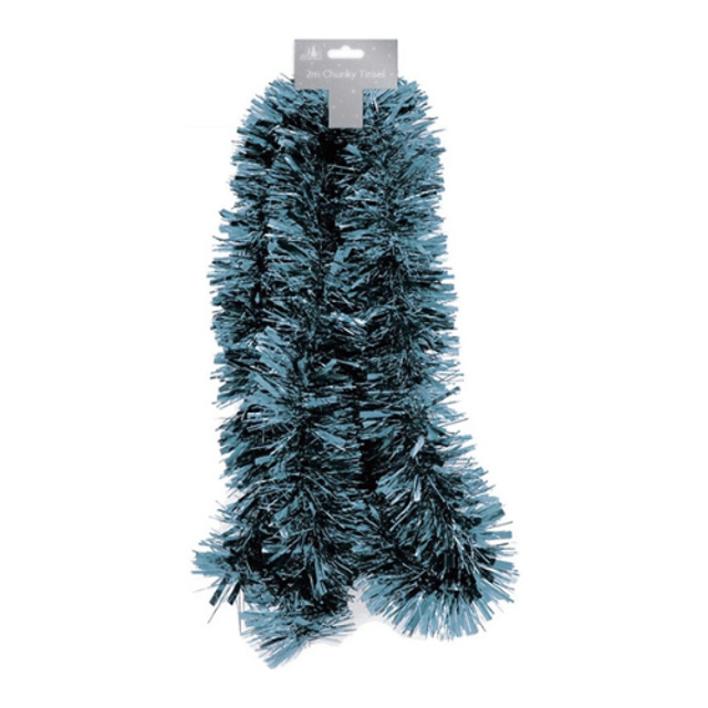 2 Meter Chunky Christmas Tinsel Pale Blue £1.99