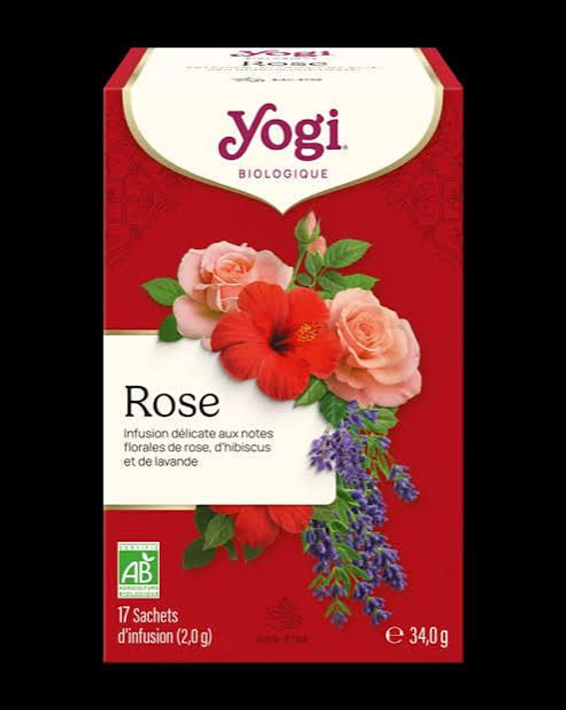 Yogi Tea Rose BIO | Infusion Harmonieuse & Florale 17 Sachets
