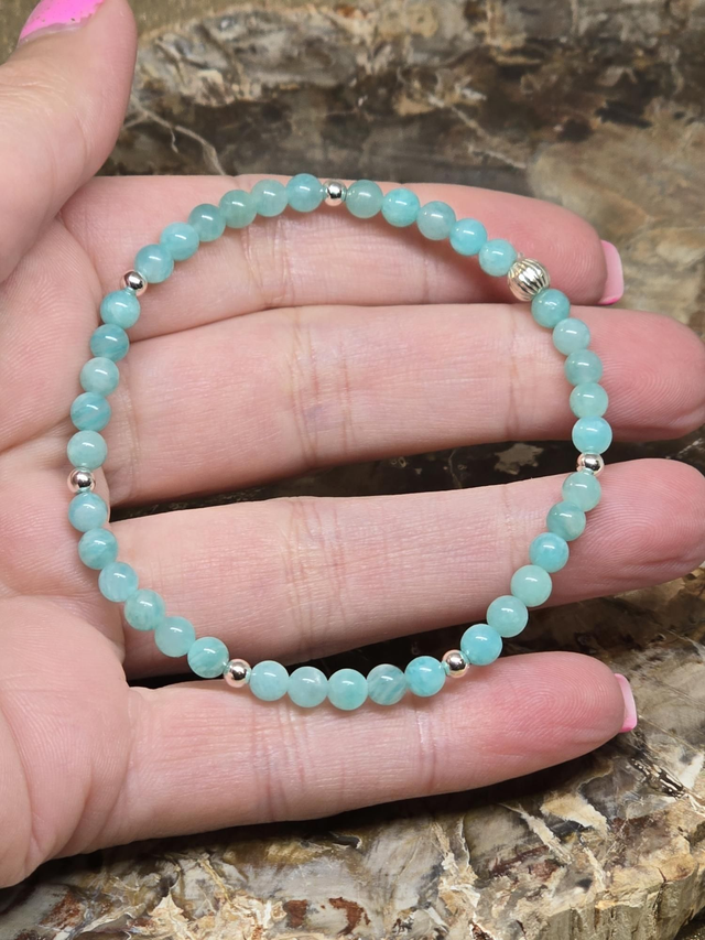 Bracelet Amazonite 0,4 cm