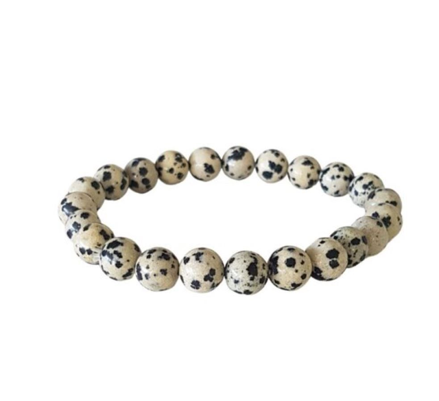 Bracelet Jaspe Dalmatien 8 mm