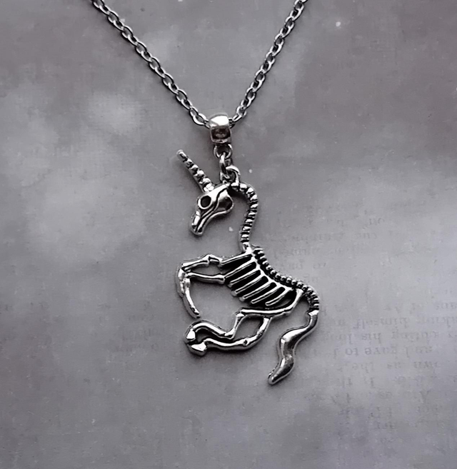 Unicorn Skeleton Necklace 