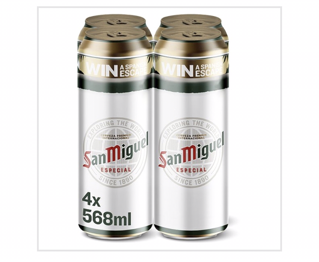 San Miguel Premium Lager Beer 4 x 568ml Pint Cans