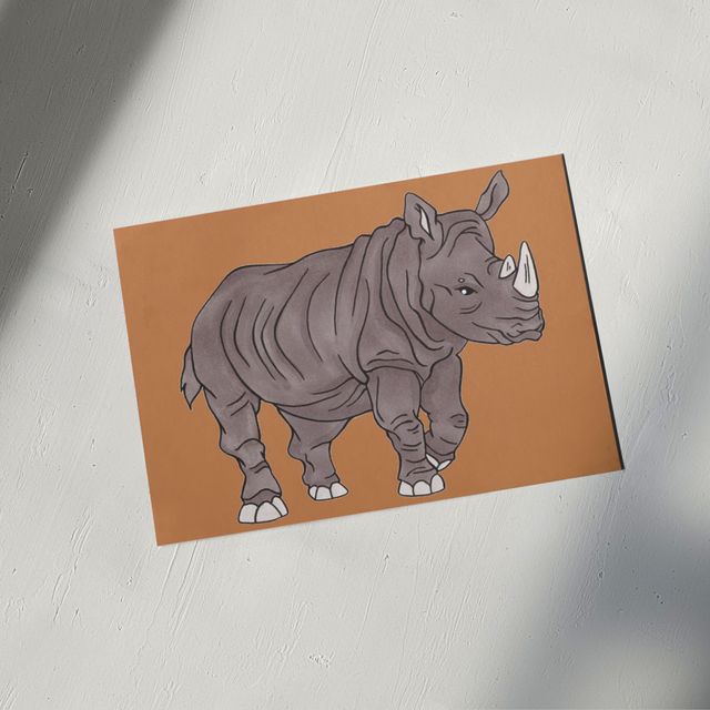 Carte Postale - Rhinocéros