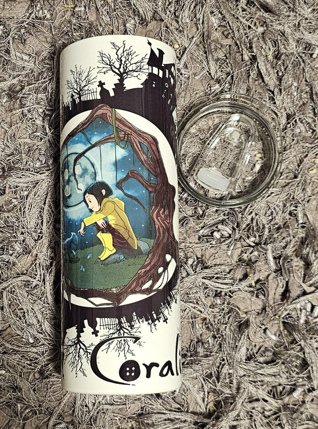 Coraline inspired 20oz tumbler