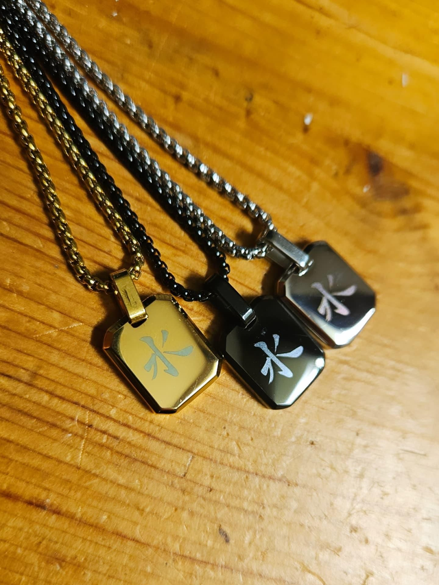 Collier élémentaire kanji eau 💧