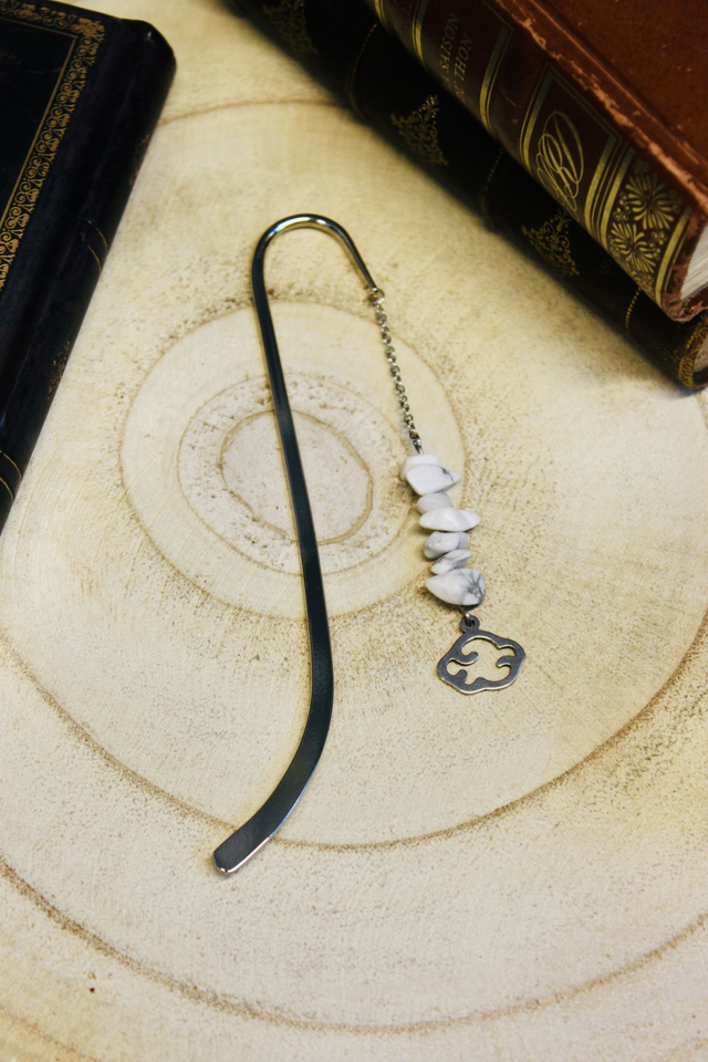 Marque page personnalisable nuage argenté