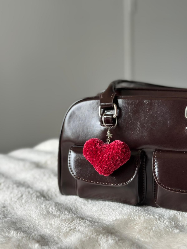 Bijou de sac - Porte-clés en coeur velvet