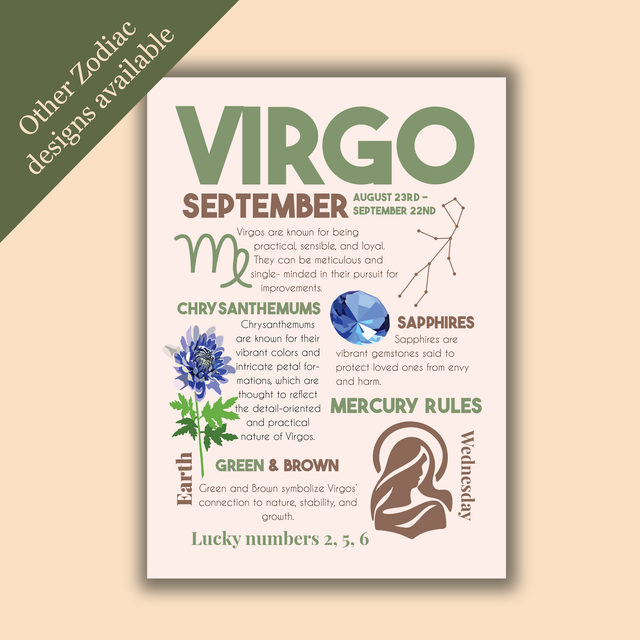Virgo Zodiac Print