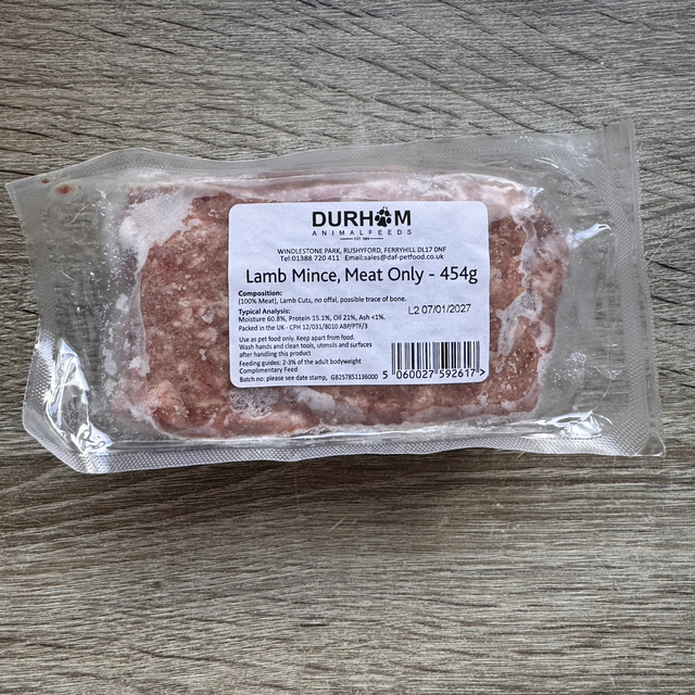 Durhams Lamb Mince, Meat Only 454g