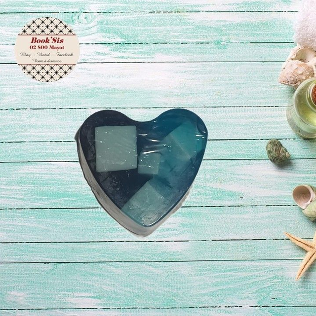 Savon glycérine Coeur " Fraîcheur d'été "