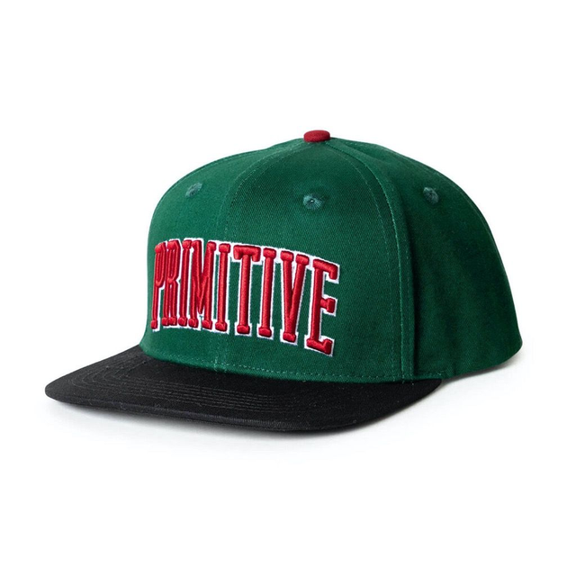 Primitive Collegiate Arch Snapback Cap – green