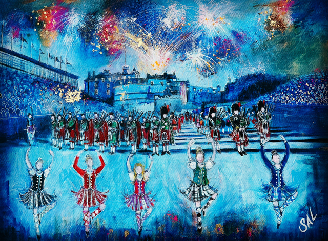 Print- Edinburgh Tattoo Highland Dancers