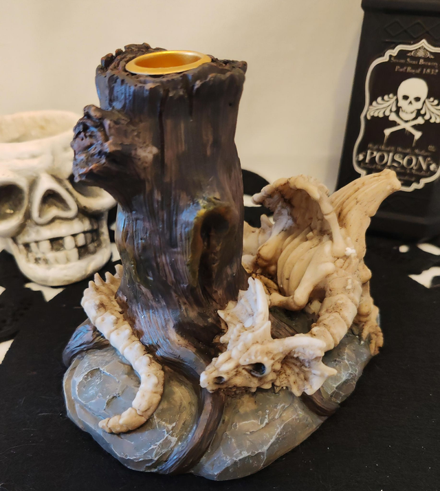 Porte-bougie Bougeoir Chandelier - Os de Dragon