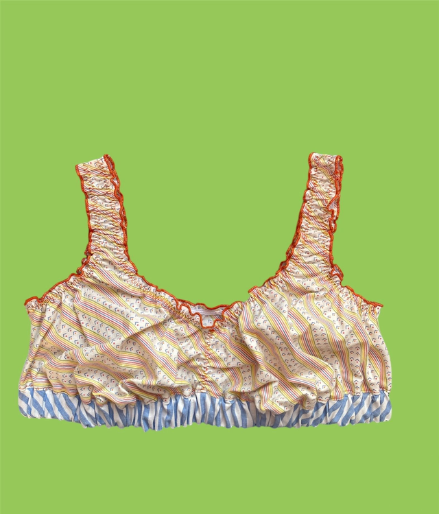 Brassière upcyclée orange - taille L 