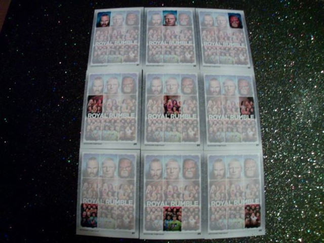 Royal Rumble Slam Attax Live Original Trading Card Full Set 371 To 379