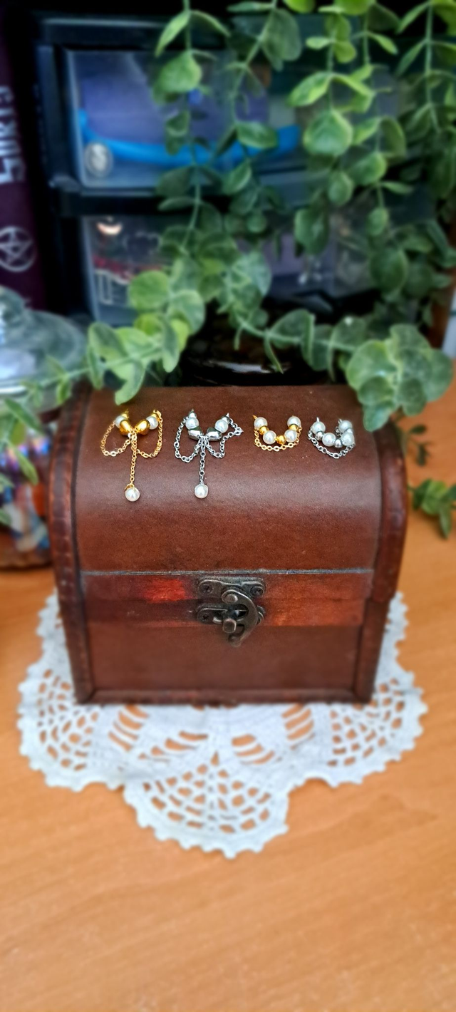 Bague d'oreille perles et chaines