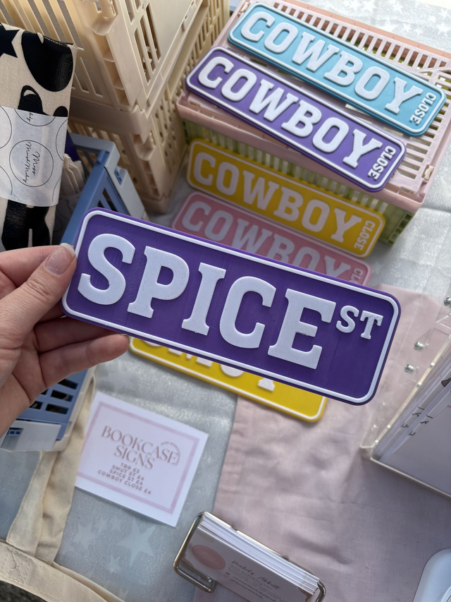 Bookcase Signs | SPICE ST