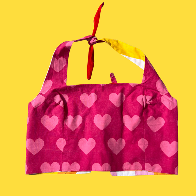 Crop top reversible "Happy love" - M