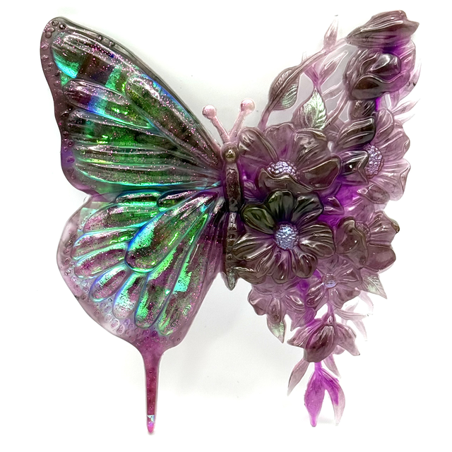 Papillon Floral  – Éclat Holographique