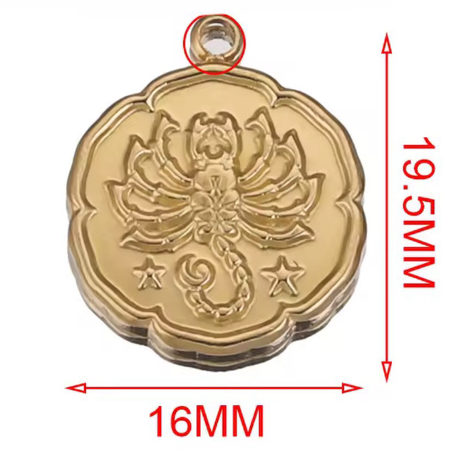 Charm segno zodiacale Scorpione a rilievo
