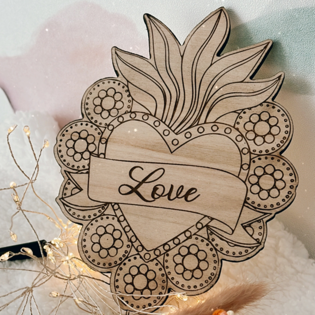 Suspension inspiration ex voto bois 