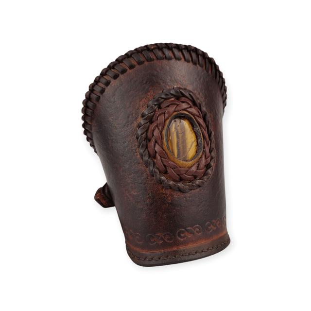 Bracelet large avec oeil de tigre