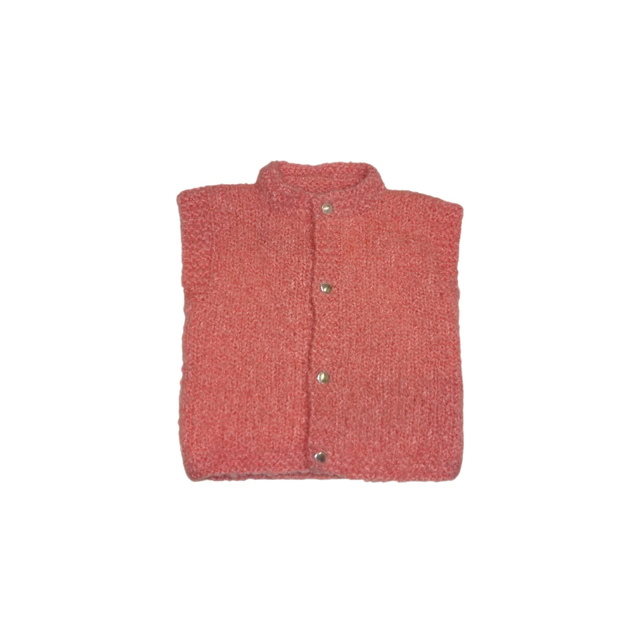 Veste en laine rose sans manches 12 mois