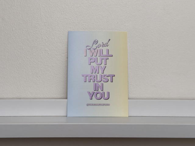 Lord I will put my trust in you Postcard