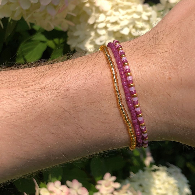 Heide - Set van drie armbandjes