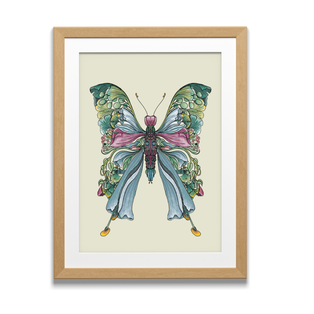 Art Print - Floral Bugs - Butterfly