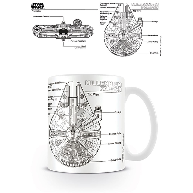 Star Wars: Millenium Falcon Sketch Mug