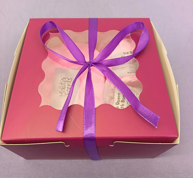 Gift Box with Purple Ribbon - Perfect for Special Occasions and Festive Gifting