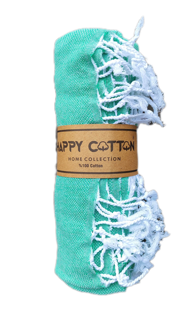 SULTAN PESHTEMAL 175x90 Turecki Ręcznik do Sauny, Hammamu, na Plażę ZIELONY