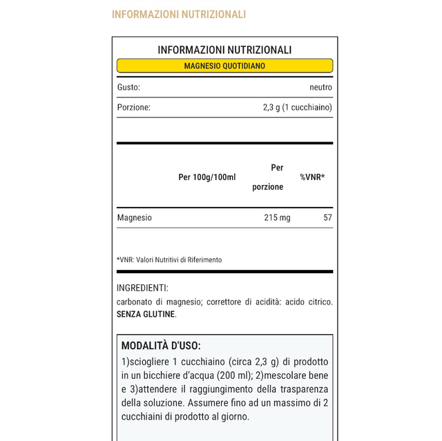 MAGNESIO QUOTIDIANO NEUTRO 300 g