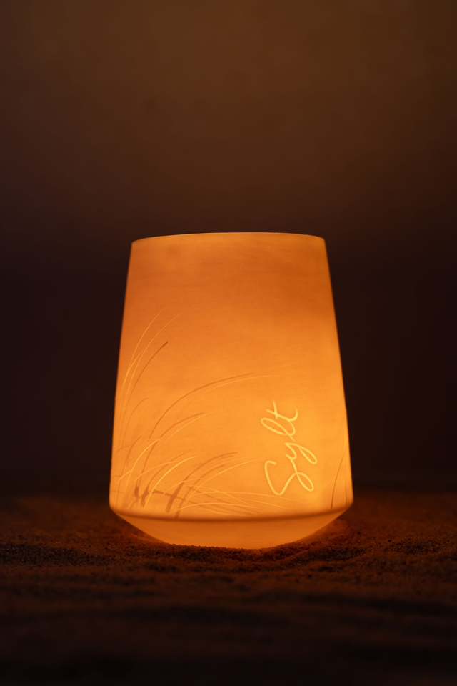 Windlicht Sylt Gräser - Dekor 02