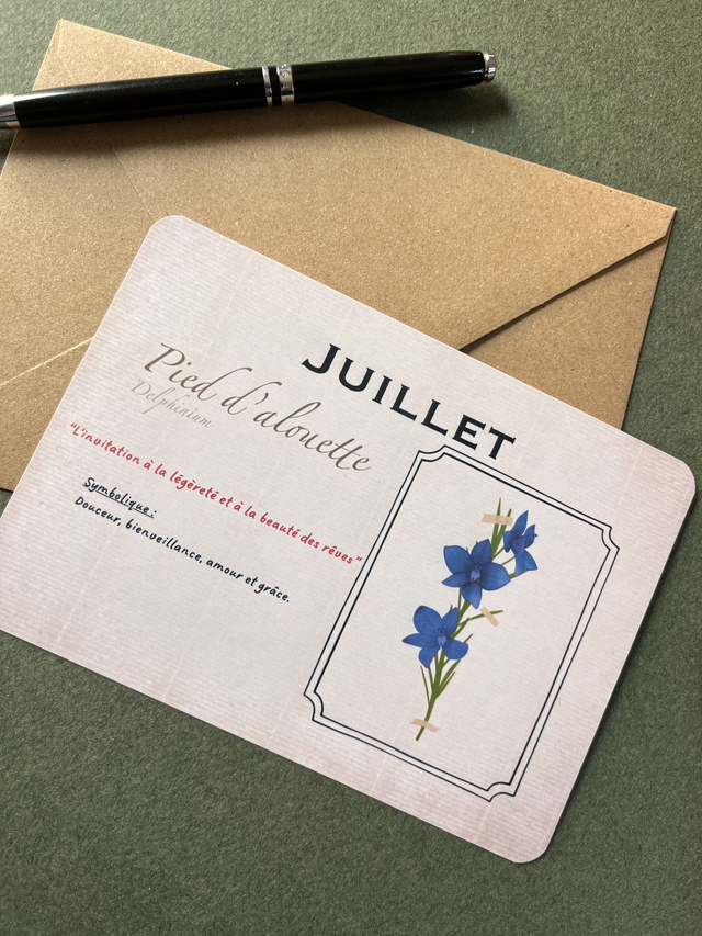 Carte 07. Juillet, le Pied d'alouette
