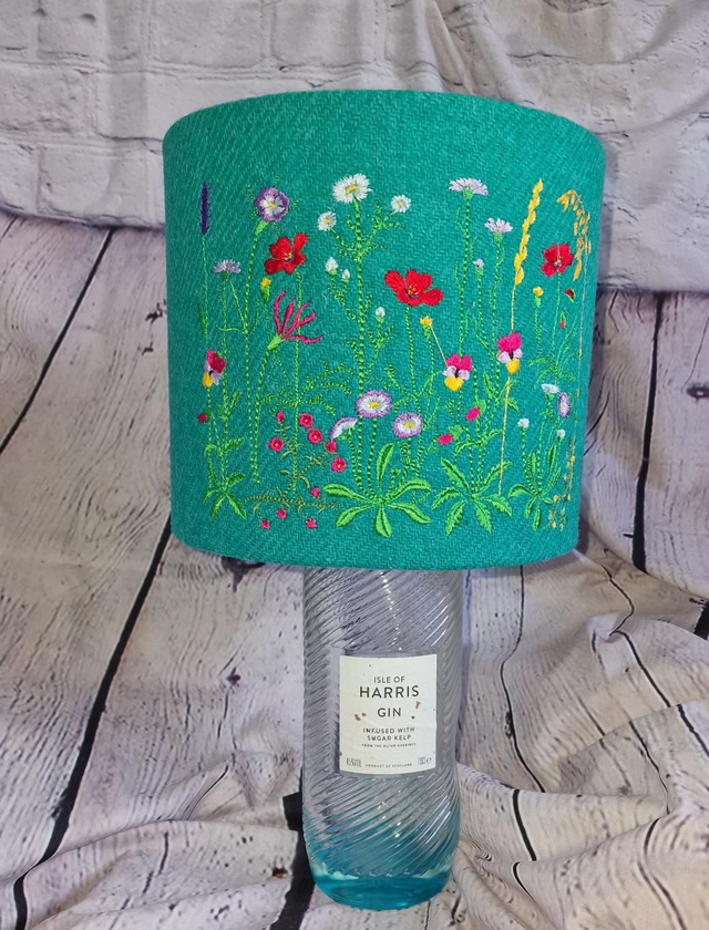  Machair Harris Tweed Upcycled Gin Lamp