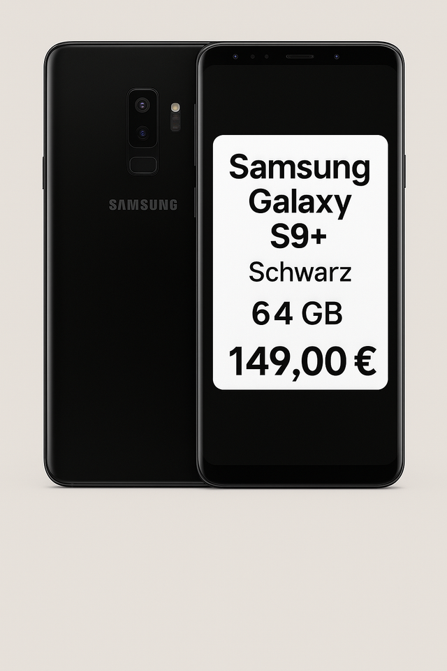📱 Samsung Galaxy S9+ – 64 GB – Schwarz (wie neu)