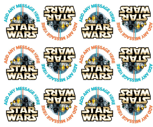 Lego Starwars personalised gift wrapping paper