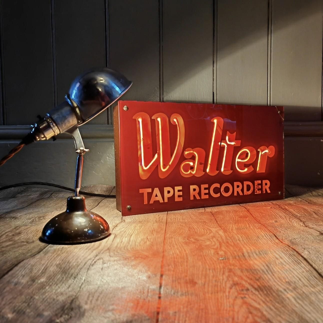 Walter Tape Recorder Advertising Sign 