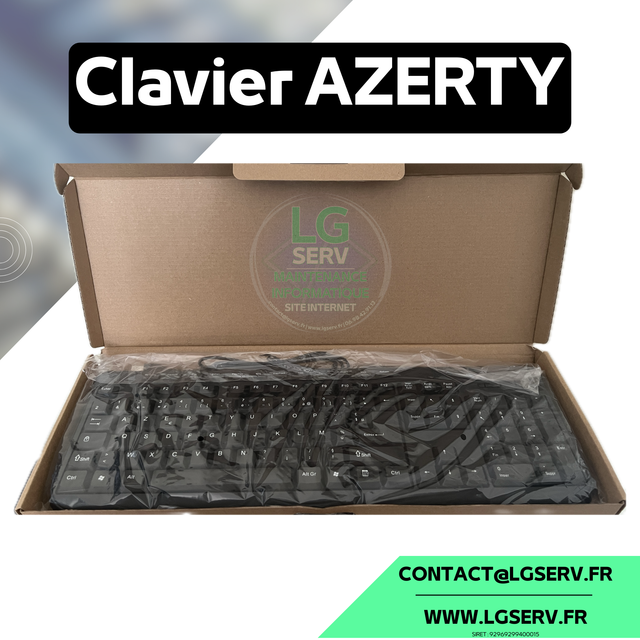 Clavier AZERTY filaire neuf avec pavé numérique