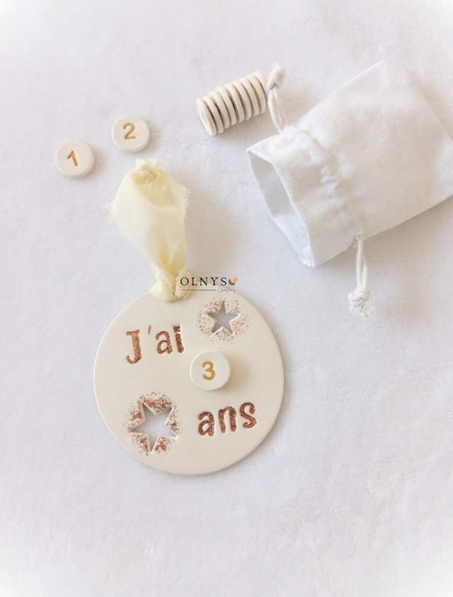 Carte étape ANNÉES personnalisable - Modèle ✩Etoiles✩ / À suspendre 