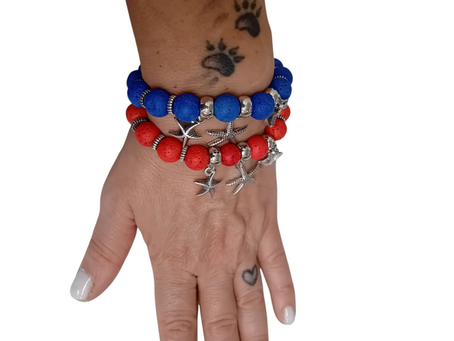 Bracciale donna perle colorate con charms